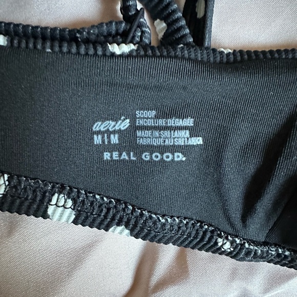 Aerie Scoop High Cut Cheeky Polka Dot Black and White Bikini Set Medium - Picture 5 of 5